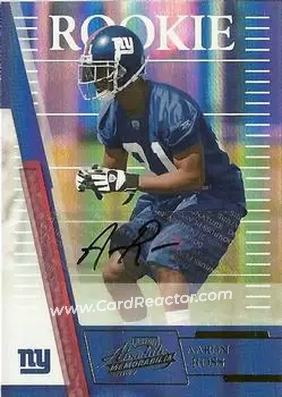 2007 Playoff Absolute Memorabilia #201 - Aaron Ross - New York Giants - Front