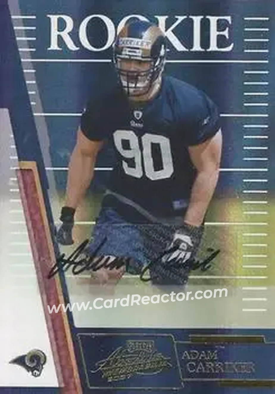 2007 Playoff Absolute Memorabilia #202 - Adam Carriker - St. Louis Rams