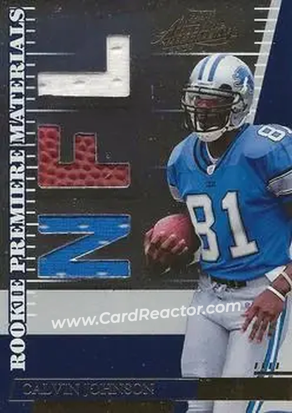 2007 Playoff Absolute Memorabilia #252 - Calvin Johnson - Detroit Lions - Front 2007 Playoff Absolute Memorabilia #252 - Calvin Johnson - Detroit Lions - Front