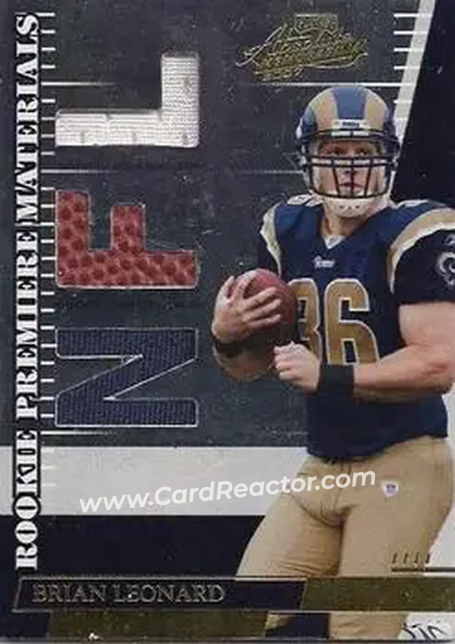 2007 Playoff Absolute Memorabilia #272 - Brian Leonard - St. Louis Rams - Front 2007 Playoff Absolute Memorabilia #272 - Brian Leonard - St. Louis Rams - Front