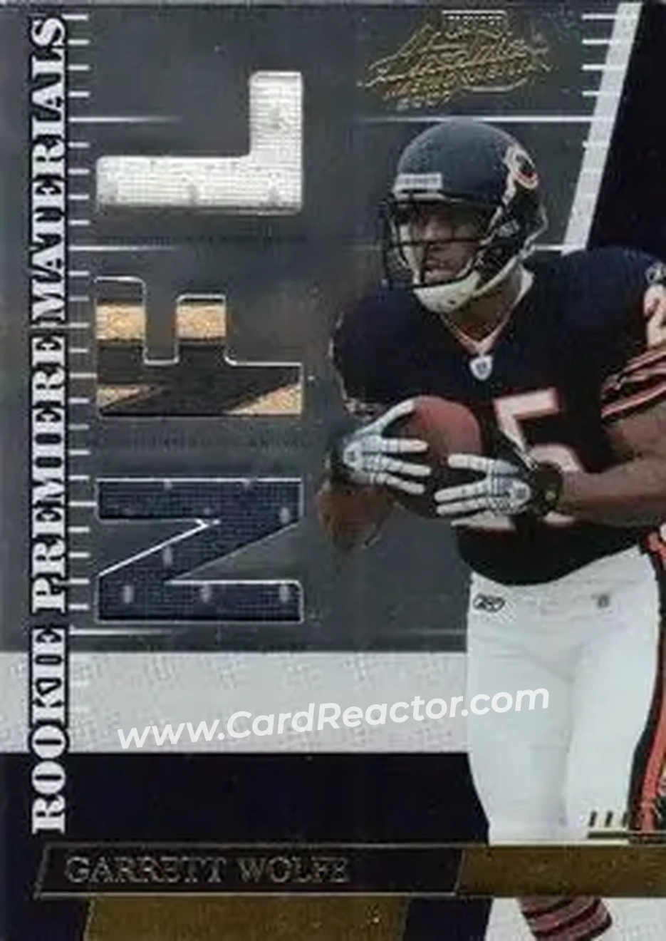 2007 Playoff Absolute Memorabilia #280 - Garrett Wolfe - Chicago Bears - Front 2007 Playoff Absolute Memorabilia #280 - Garrett Wolfe - Chicago Bears - Front