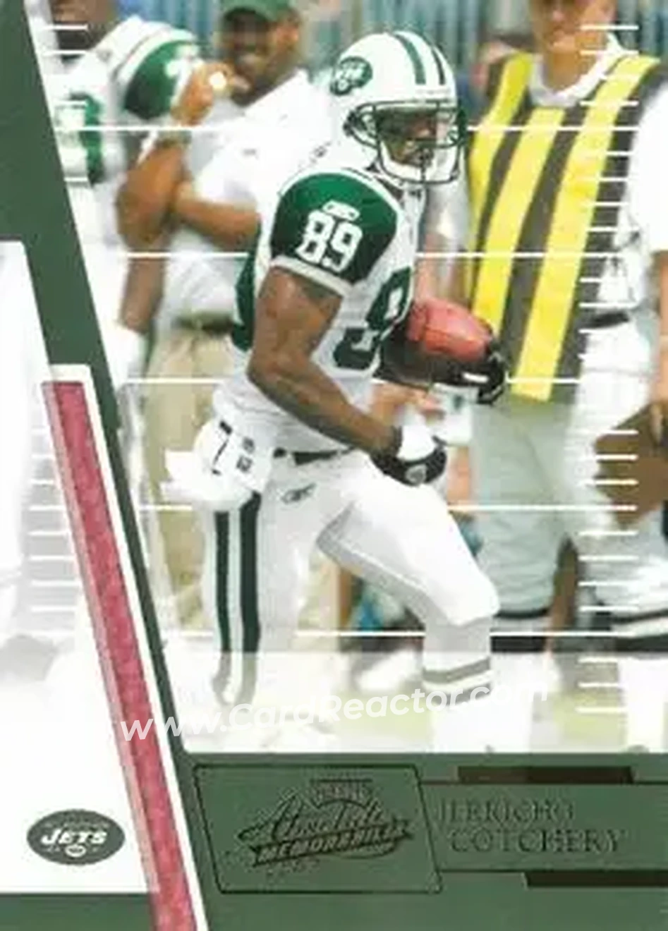 2007 Playoff Absolute Memorabilia #95 - Jerricho Cotchery - New York Jets - Front 2007 Playoff Absolute Memorabilia #95 - Jerricho Cotchery - New York Jets - Front