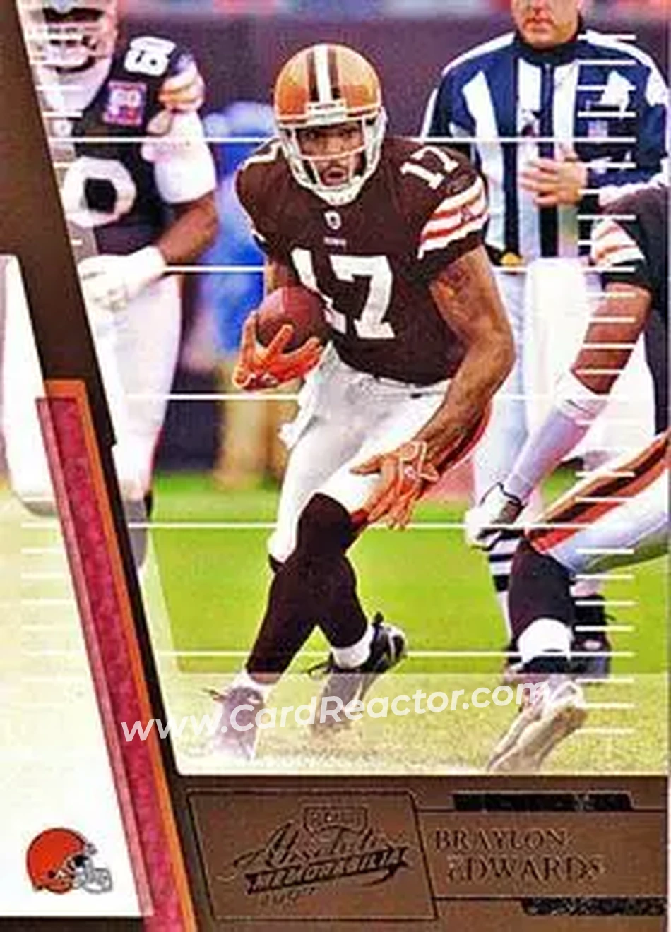 2007 Playoff Absolute Memorabilia #107 - Braylon Edwards - Cleveland Browns - Front 2007 Playoff Absolute Memorabilia #107 - Braylon Edwards - Cleveland Browns - Front
