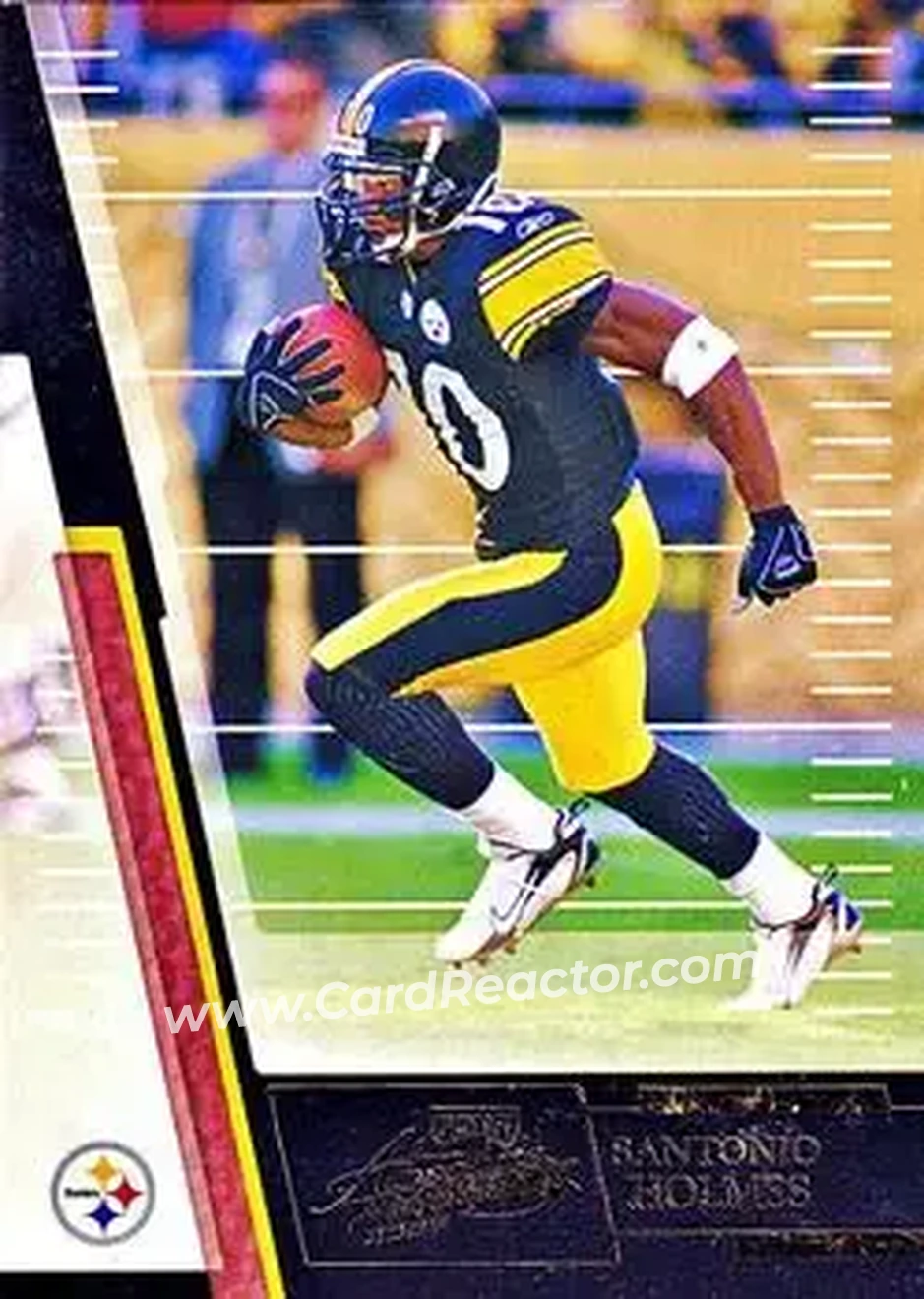 2007 Playoff Absolute Memorabilia #114 - Santonio Holmes - Pittsburgh Steelers - Front 2007 Playoff Absolute Memorabilia #114 - Santonio Holmes - Pittsburgh Steelers - Front