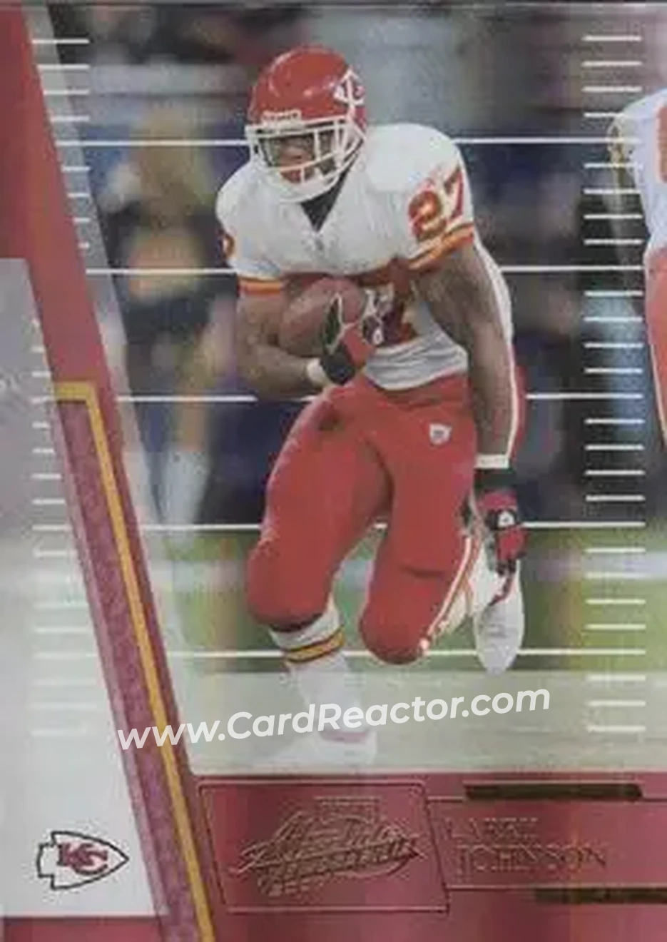 2007 Playoff Absolute Memorabilia #140 - Larry Johnson - Kansas City Chiefs - Front 2007 Playoff Absolute Memorabilia #140 - Larry Johnson - Kansas City Chiefs - Front