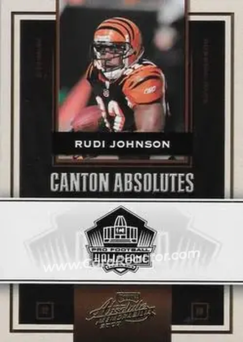 2007 Playoff Absolute Memorabilia - Canton Absolutes Gold #CA-23 - Rudi Johnson - Cincinnati Bengals - Front
