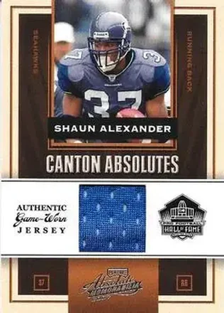 2007 Playoff Absolute Memorabilia - Canton Absolutes Materials #CA-25 - Shaun Alexander - Seattle Seahawks