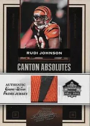 2007 Playoff Absolute Memorabilia - Canton Absolutes Materials Prime #CA-23 - Rudi Johnson - Cincinnati Bengals