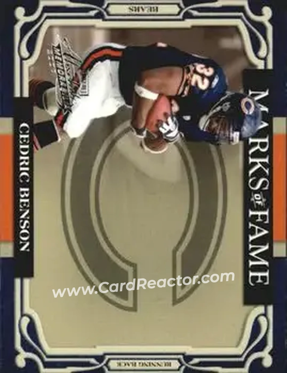 2007 Playoff Absolute Memorabilia - Marks of Fame #MOF-5 - Cedric Benson - Chicago Bears - Front 2007 Playoff Absolute Memorabilia - Marks of Fame #MOF-5 - Cedric Benson - Chicago Bears - Front