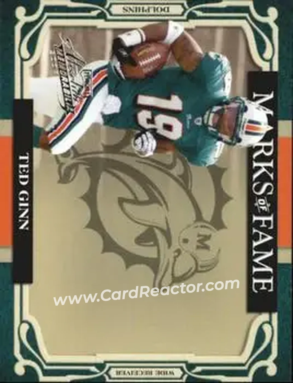 2007 Playoff Absolute Memorabilia - Marks of Fame #MOF-17 - Ted Ginn Jr. - Miami Dolphins - Front