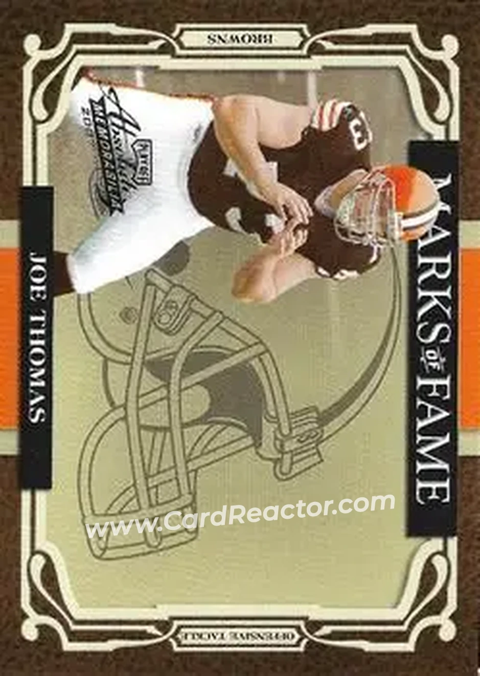 2007 Playoff Absolute Memorabilia - Marks of Fame #MOF-18 - Joe Thomas - Cleveland Browns - Front 2007 Playoff Absolute Memorabilia - Marks of Fame #MOF-18 - Joe Thomas - Cleveland Browns - Front