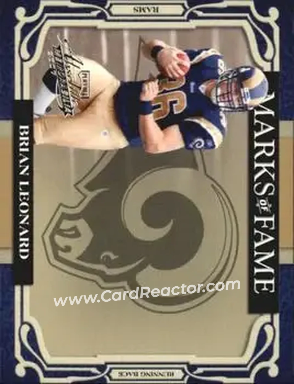 2007 Playoff Absolute Memorabilia - Marks of Fame #MOF-33 - Brian Leonard - St. Louis Rams - Front