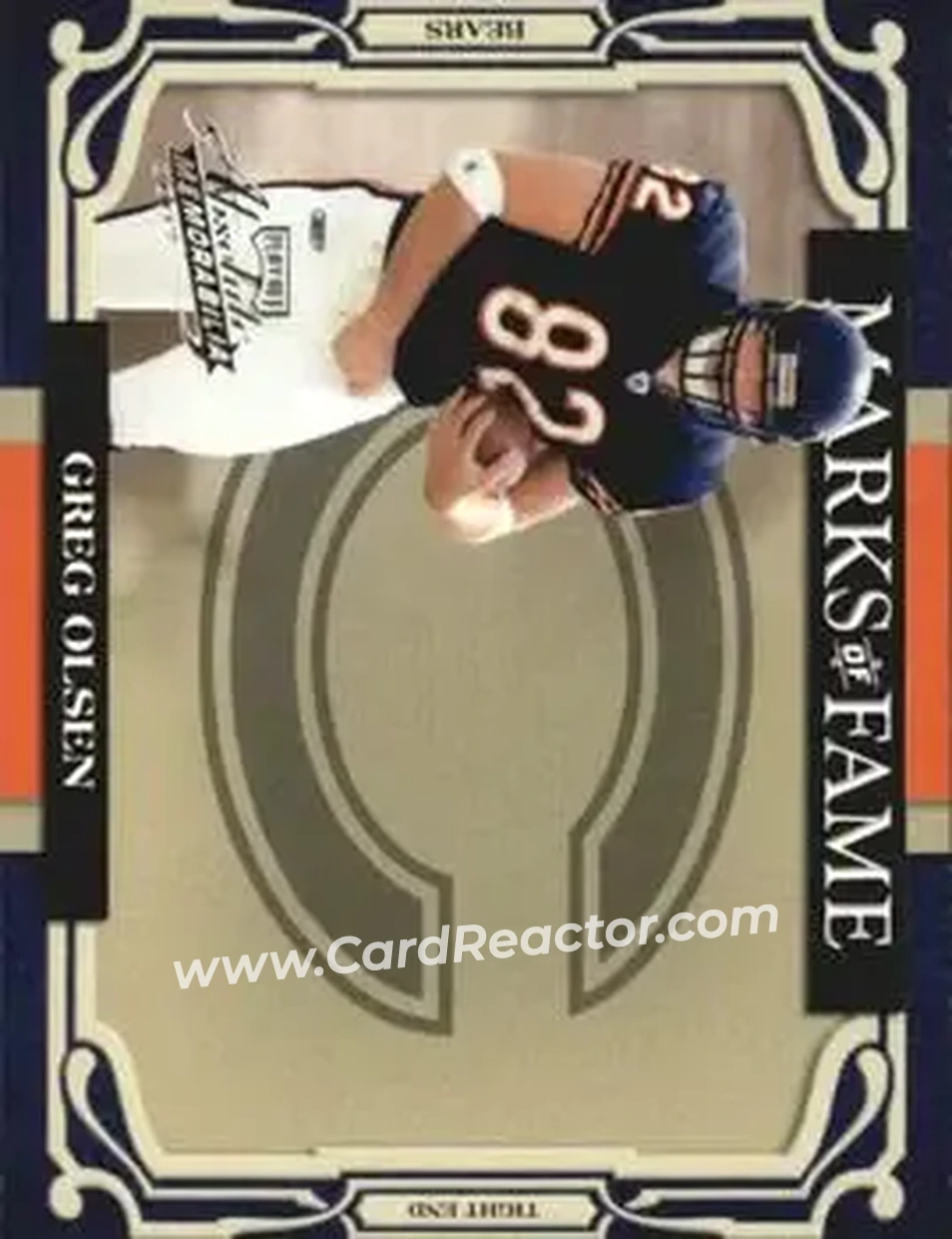 2007 Playoff Absolute Memorabilia - Marks of Fame #MOF-35 - Greg Olsen - Chicago Bears - Front