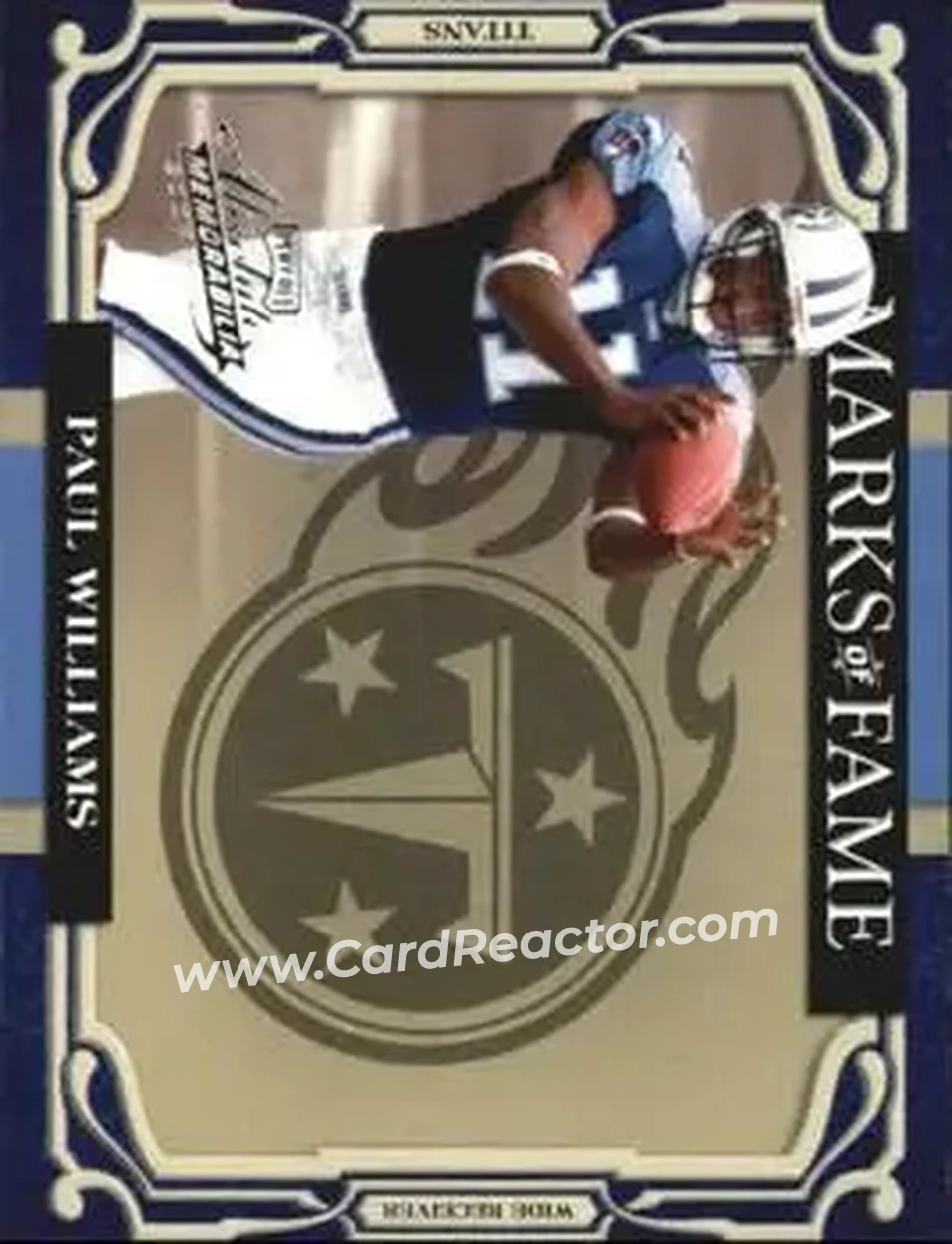 2007 Playoff Absolute Memorabilia - Marks of Fame #MOF-45 - Paul Williams - Tennessee Titans - Front