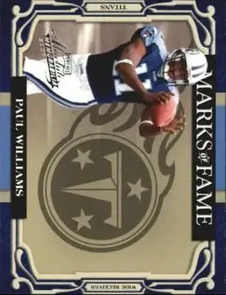 2007 Playoff Absolute Memorabilia - Marks of Fame #MOF-45 - Paul Williams - Tennessee Titans