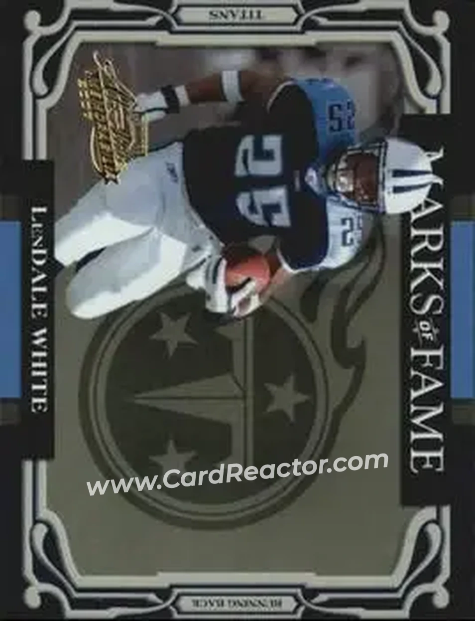 2007 Playoff Absolute Memorabilia - Marks of Fame Gold #MOF-2 - LenDale White - Tennessee Titans - Front 2007 Playoff Absolute Memorabilia - Marks of Fame Gold #MOF-2 - LenDale White - Tennessee Titans - Front