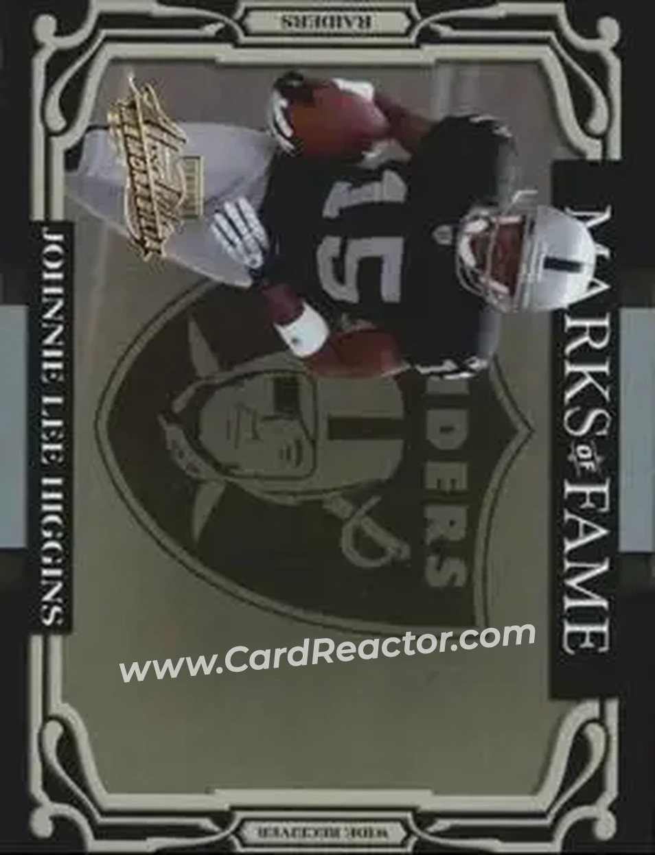 2007 Playoff Absolute Memorabilia - Marks of Fame Gold #MOF-49 - Johnnie Lee Higgins - Oakland Raiders - Front