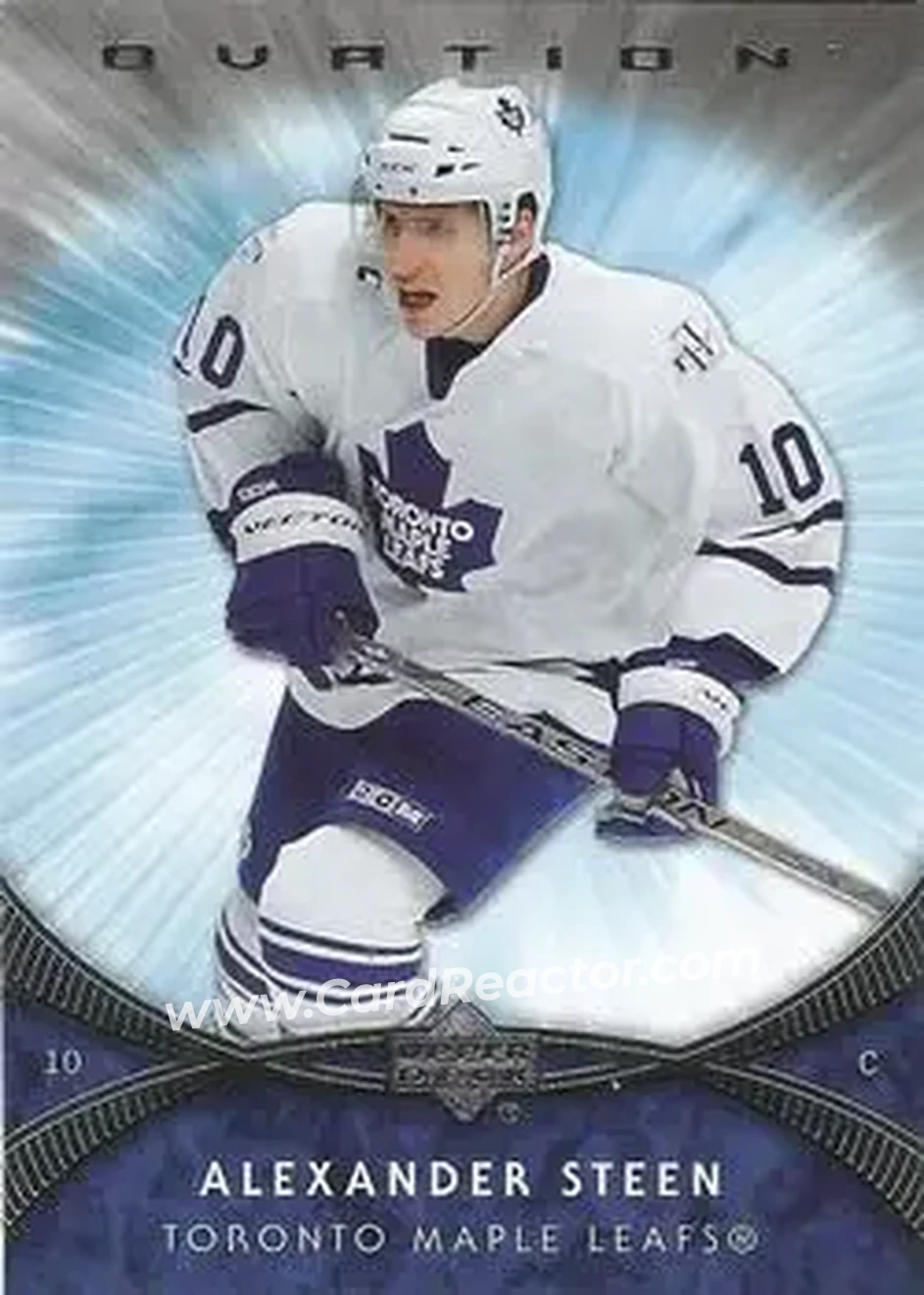 2007-08 Upper Deck Ovation #4 - Alexander Steen - Toronto Maple Leafs - Front 2007-08 Upper Deck Ovation #4 - Alexander Steen - Toronto Maple Leafs - Front