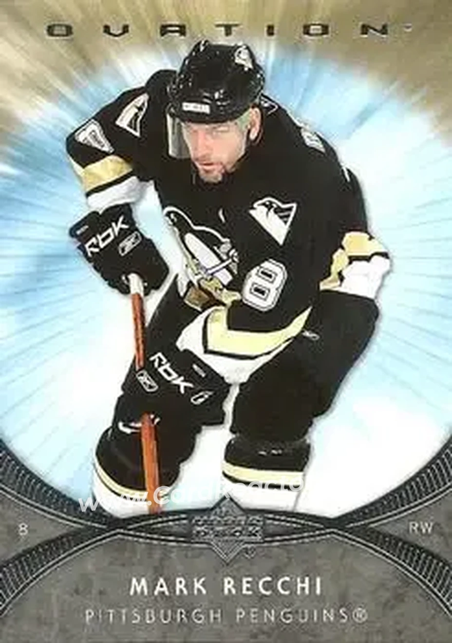 2007-08 Upper Deck Ovation #10 - Mark Recchi - Pittsburgh Penguins - Front 2007-08 Upper Deck Ovation #10 - Mark Recchi - Pittsburgh Penguins - Front