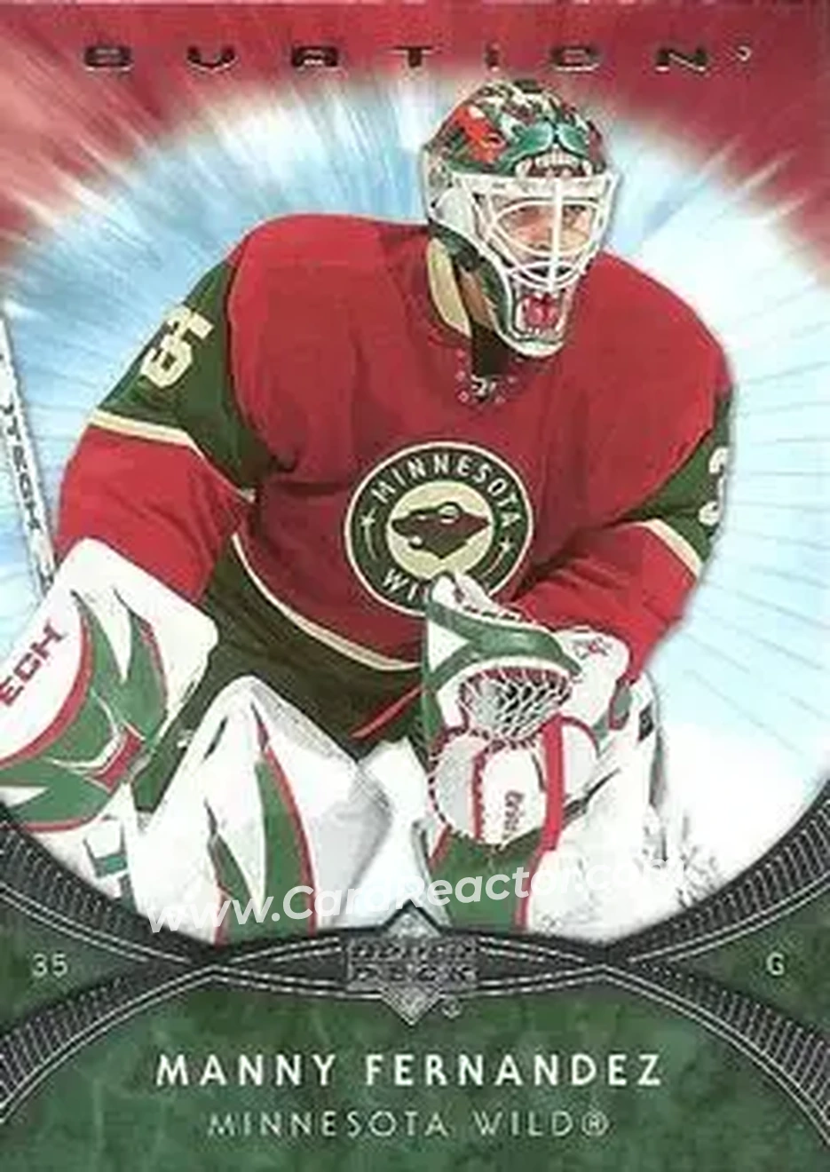 2007-08 Upper Deck Ovation #24 - Manny Fernandez - Minnesota Wild - Front