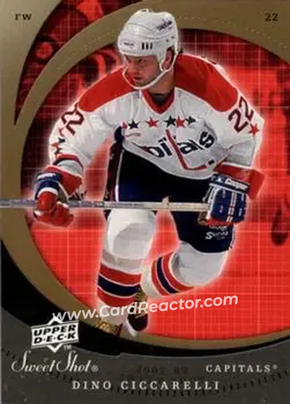 2007-08 Upper Deck Sweet Shot #24 - Dino Ciccarelli - Washington Capitals - Front