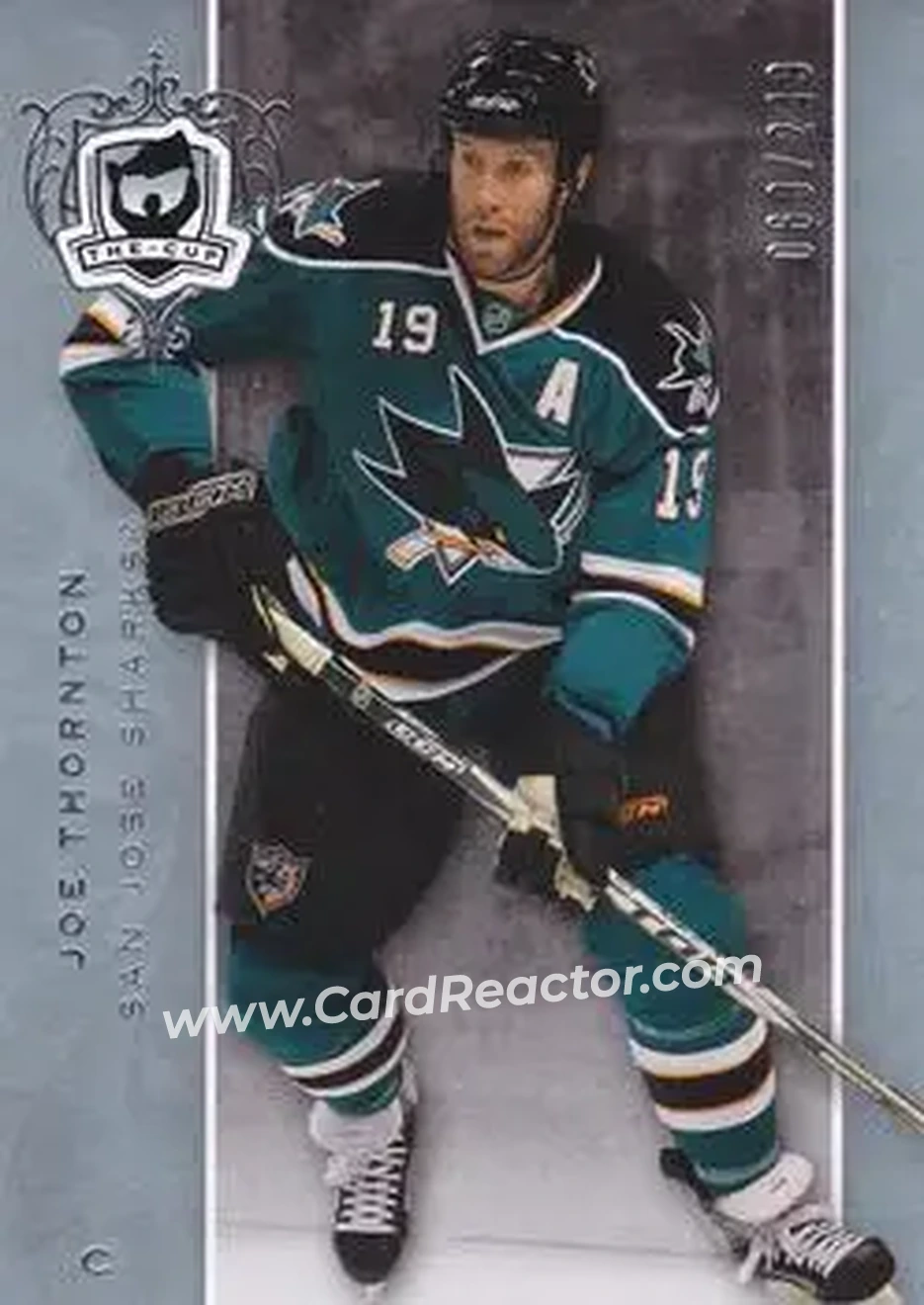 2007-08 Upper Deck The Cup #18 - Joe Thornton - San Jose Sharks - Front 2007-08 Upper Deck The Cup #18 - Joe Thornton - San Jose Sharks - Front