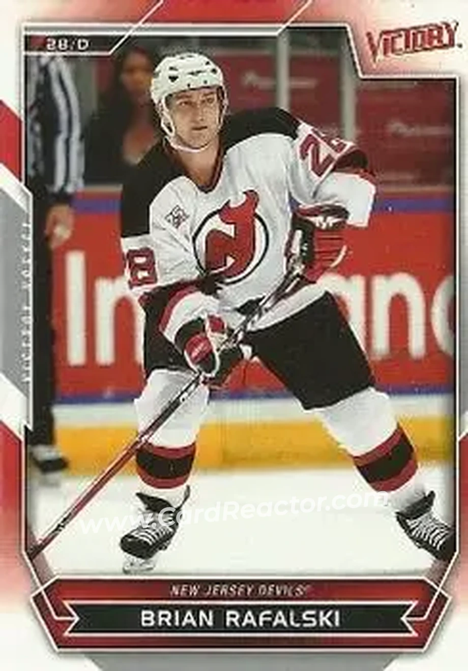 2007-08 Upper Deck Victory #3 - Brian Rafalski - New Jersey Devils - Front 2007-08 Upper Deck Victory #3 - Brian Rafalski - New Jersey Devils - Front