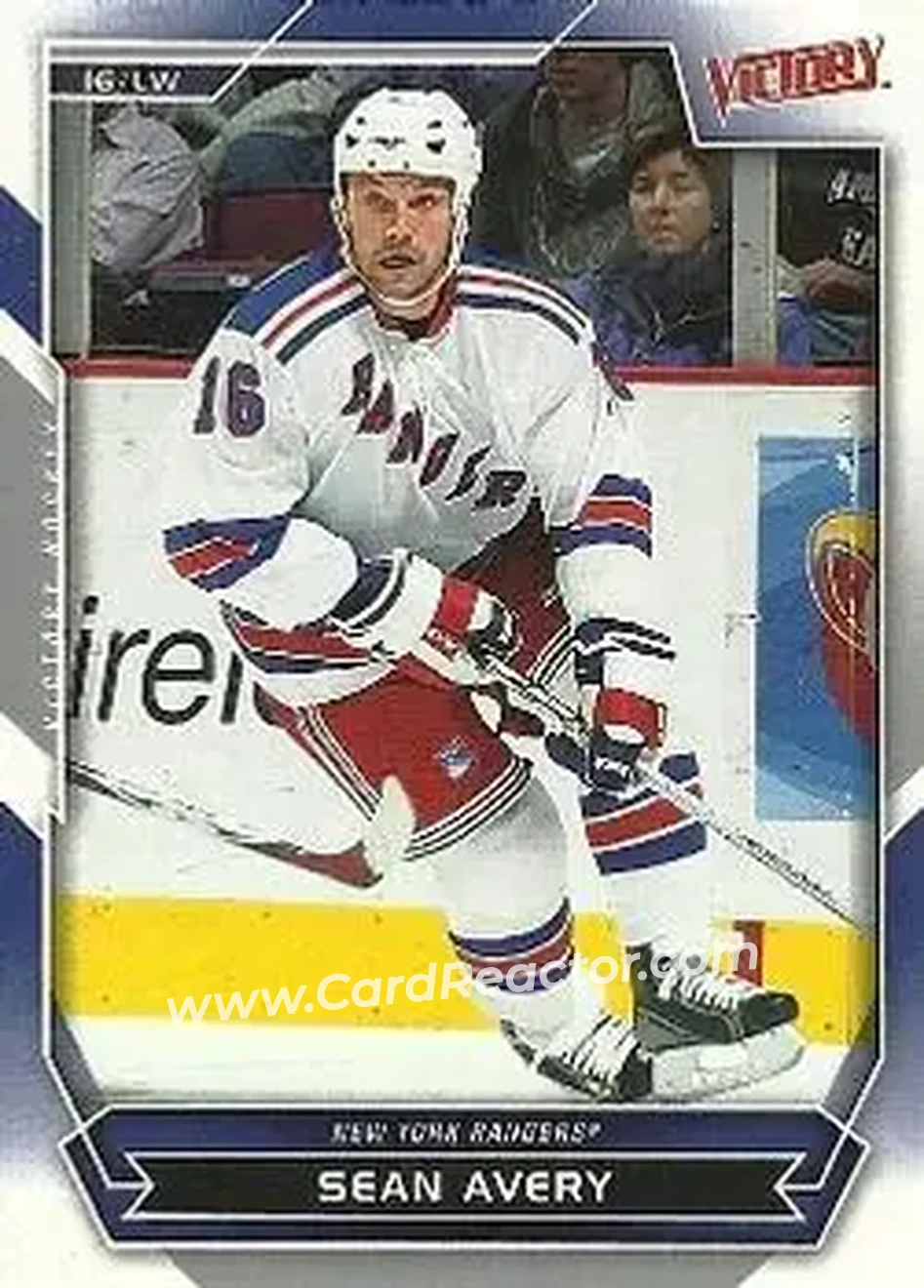2007-08 Upper Deck Victory #25 - Sean Avery - New York Rangers - Front