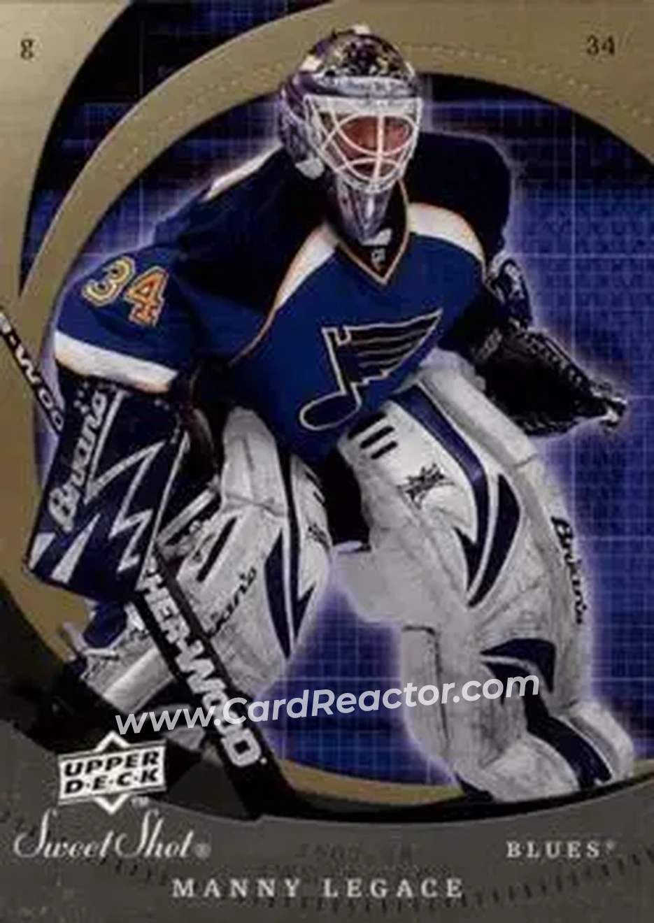 2007-08 Upper Deck Sweet Shot #27 - Manny Legace - St. Louis Blues - Front