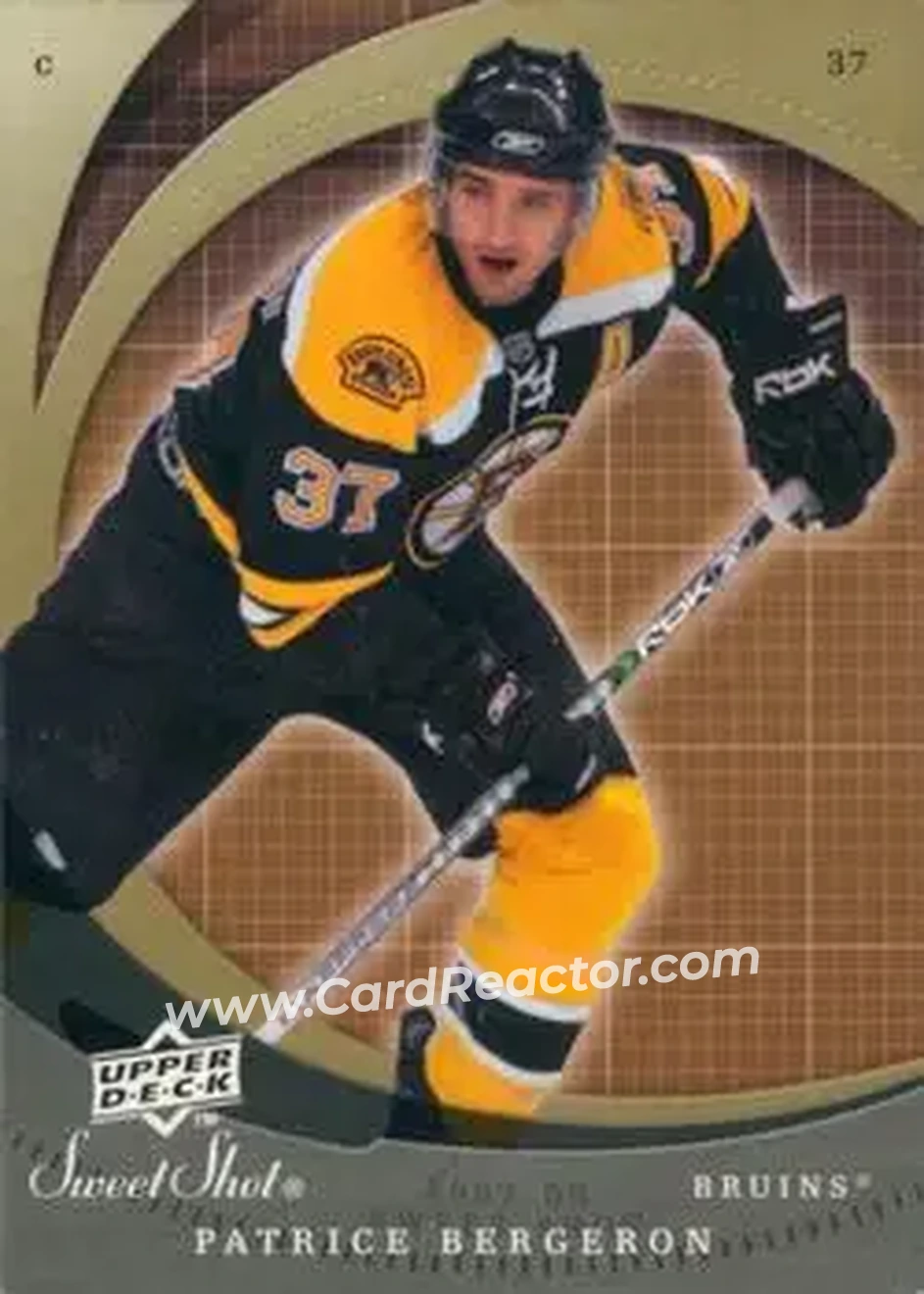 2007-08 Upper Deck Sweet Shot #30 - Patrice Bergeron - Boston Bruins - Front