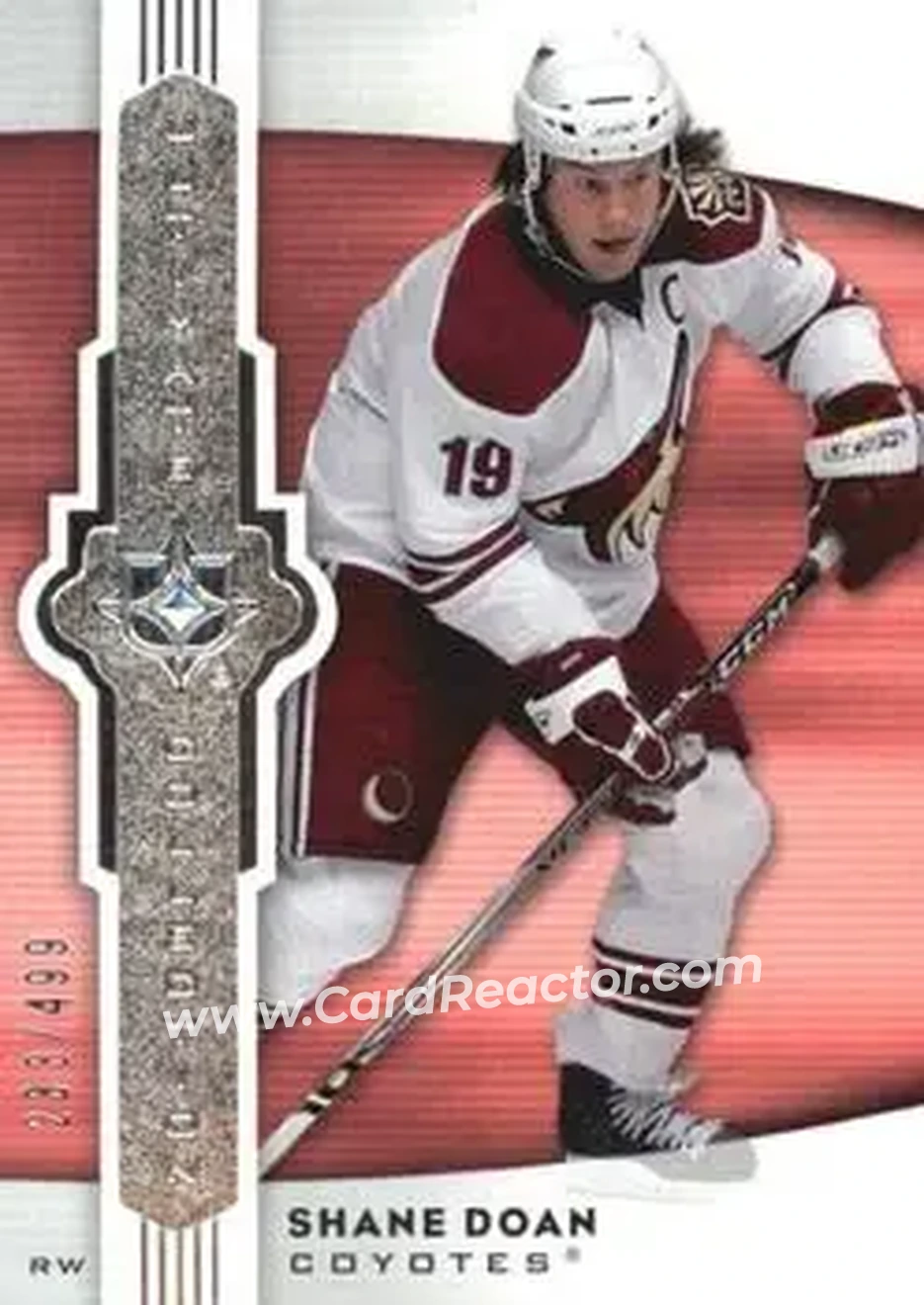 2007-08 Upper Deck Ultimate Collection #19 - Shane Doan - Phoenix Coyotes - Front 2007-08 Upper Deck Ultimate Collection #19 - Shane Doan - Phoenix Coyotes - Front