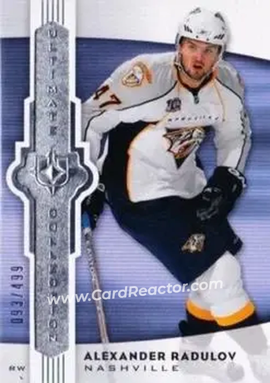 2007-08 Upper Deck Ultimate Collection #33 - Alexander Radulov - Nashville Predators - Front 2007-08 Upper Deck Ultimate Collection #33 - Alexander Radulov - Nashville Predators - Front