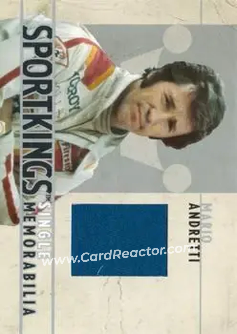 2007 Sportkings Series A - Single Memorabilia Silver #SM-10 - Mario Andretti - Front