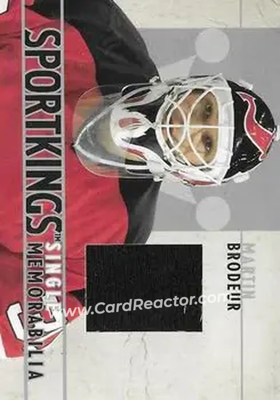 2007 Sportkings Series A - Single Memorabilia Silver #SM-12 - Martin Brodeur - New Jersey Devils - Front