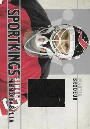 2007 Sportkings Series A - Single Memorabilia Silver #SM-12 - Martin Brodeur - New Jersey Devils