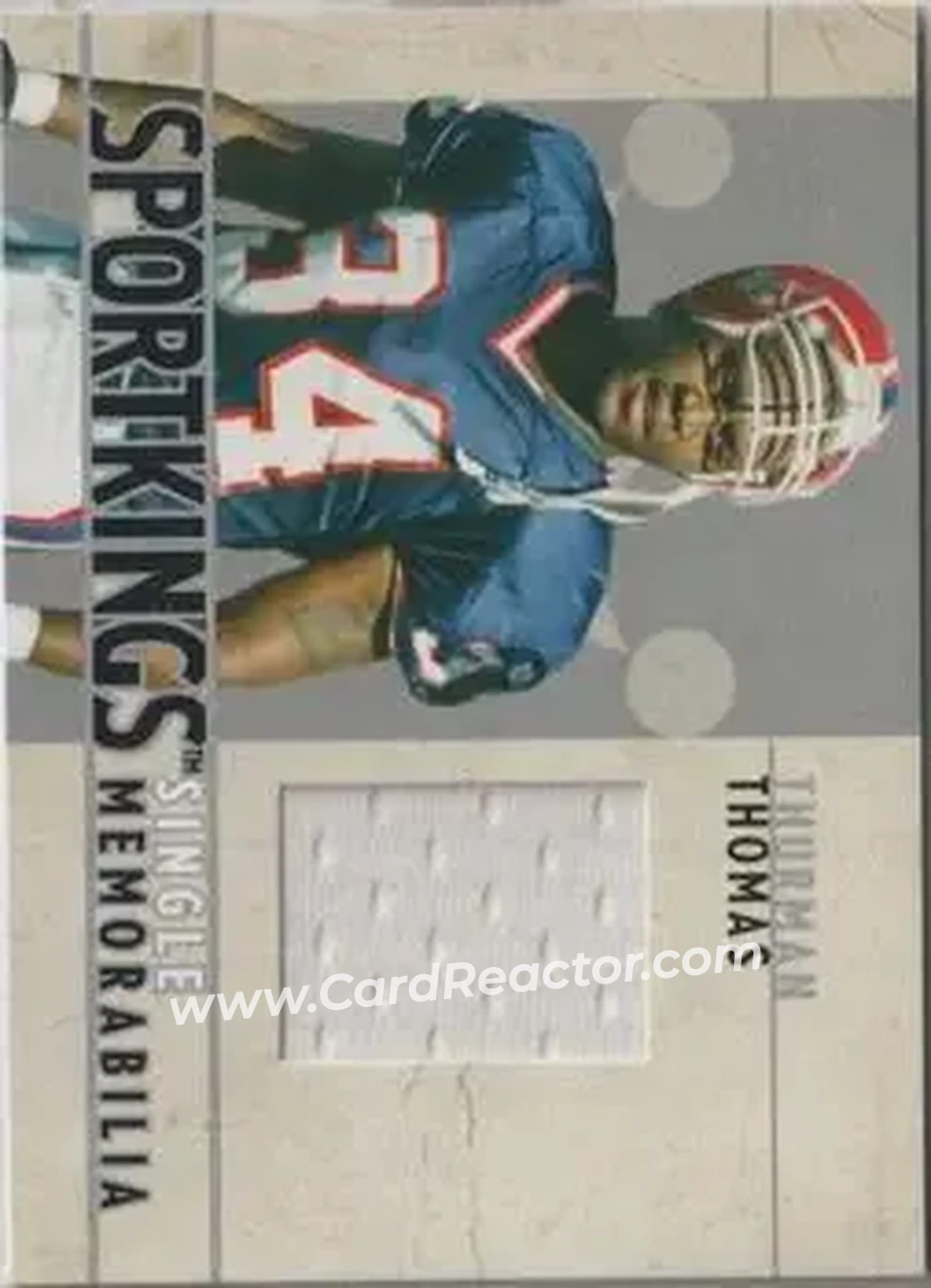2007 Sportkings Series A - Single Memorabilia Silver #SM-28 - Thurman Thomas - Buffalo Bills - Front