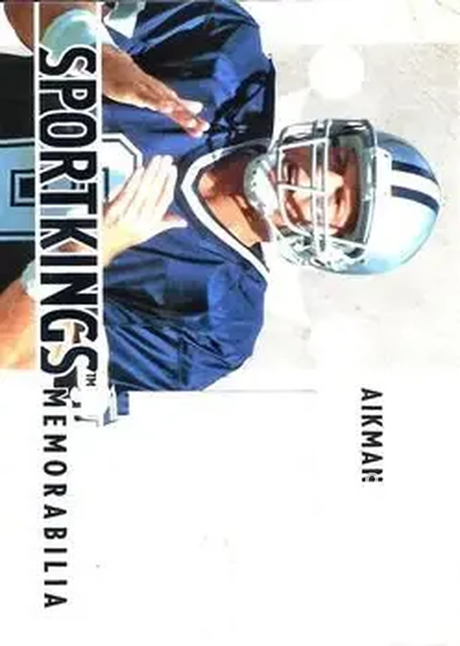2007 Sportkings Series A - Single Memorabilia Silver #SM-31 - Troy Aikman - Dallas Cowboys - Front