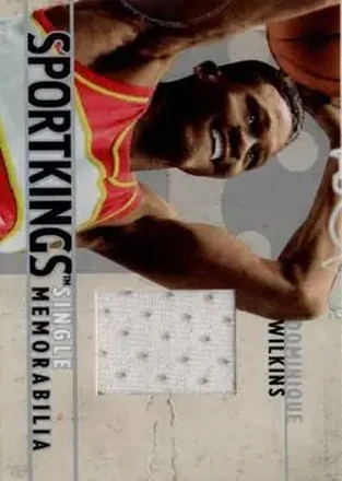 2007 Sportkings Series A - Single Memorabilia Silver #SM-34 - Dominique Wilkins - Atlanta Hawks