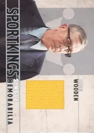 2007 Sportkings Series A - Single Memorabilia Silver #SM-35 - John Wooden - UCLA Bruins
