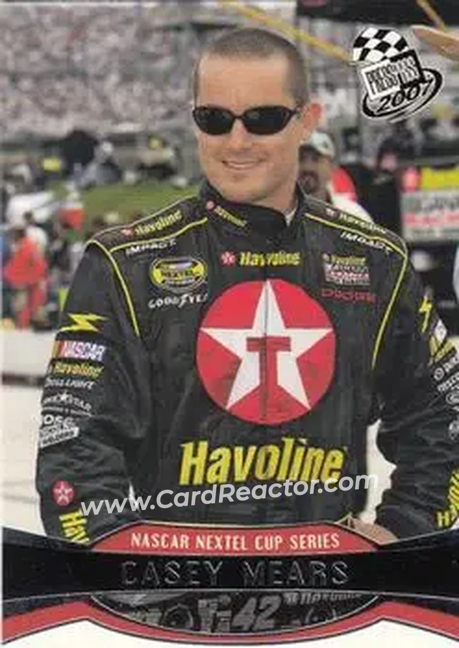 2007 Press Pass #15 - Casey Mears - Chip Ganassi Racing with Felix Sabates - Front 2007 Press Pass #15 - Casey Mears - Chip Ganassi Racing with Felix Sabates - Front