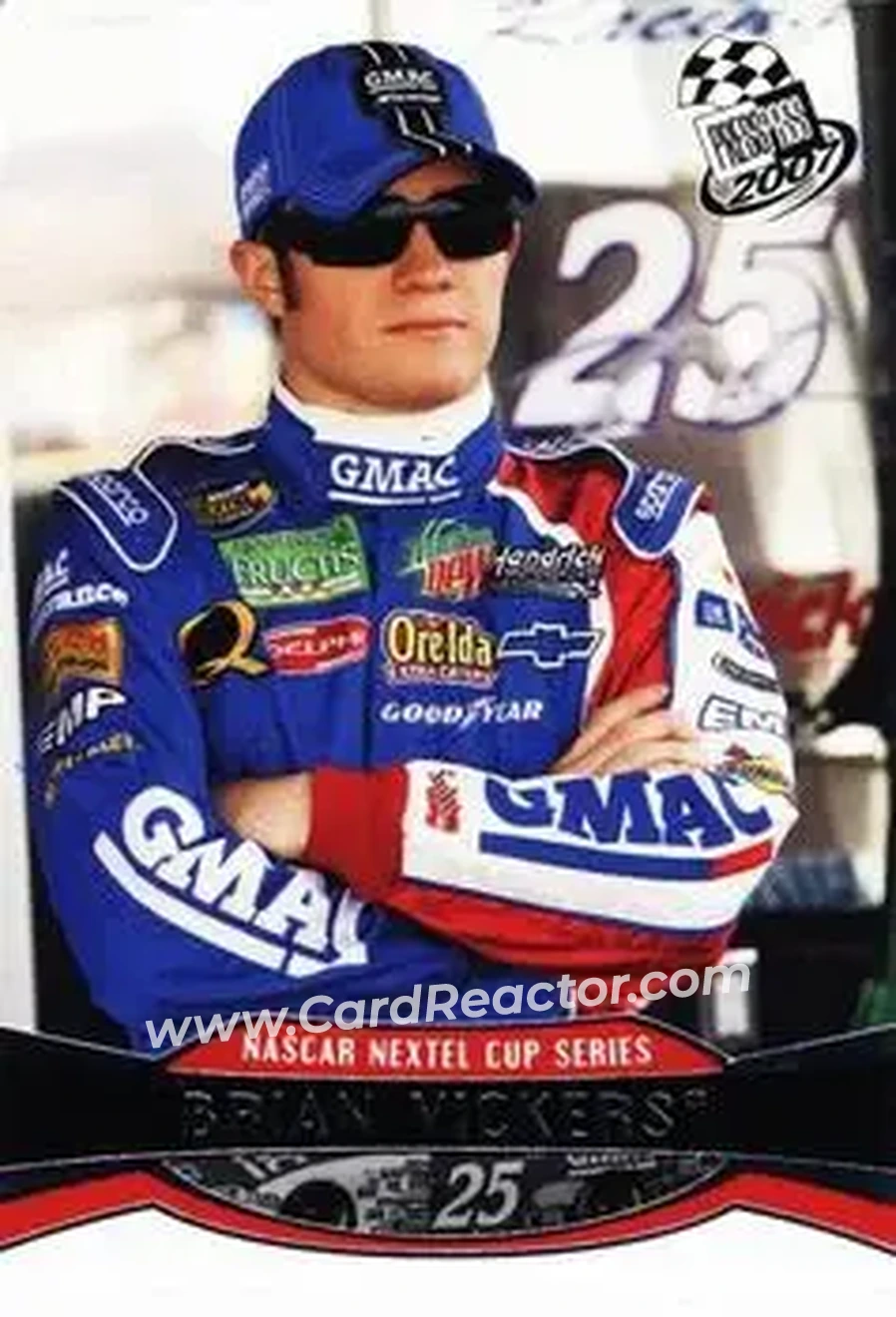 2007 Press Pass #20 - Brian Vickers - Hendrick Motorsports - Front