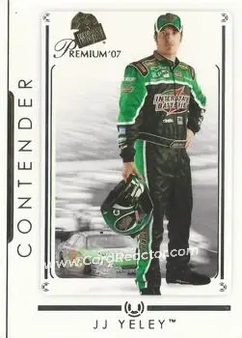 2007 Press Pass Premium #16 - J.J. Yeley - Joe Gibbs Racing - Front