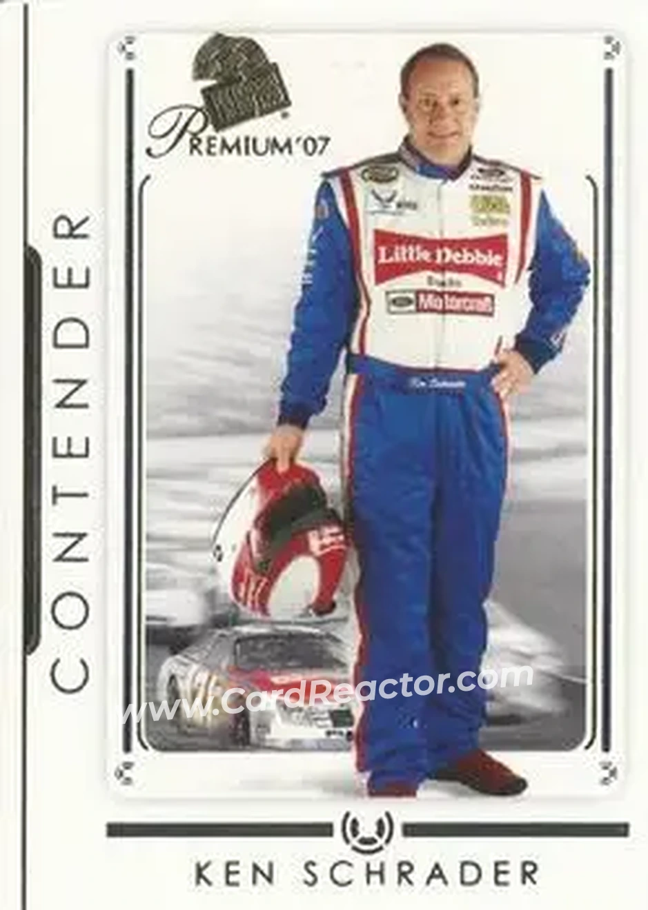 2007 Press Pass Premium #19 - Ken Schrader - Wood Brothers / JTG Racing - Front