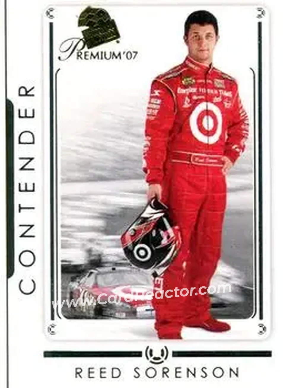 2007 Press Pass Premium #26 - Reed Sorenson - Chip Ganassi Racing with Felix Sabates - Front 2007 Press Pass Premium #26 - Reed Sorenson - Chip Ganassi Racing with Felix Sabates - Front