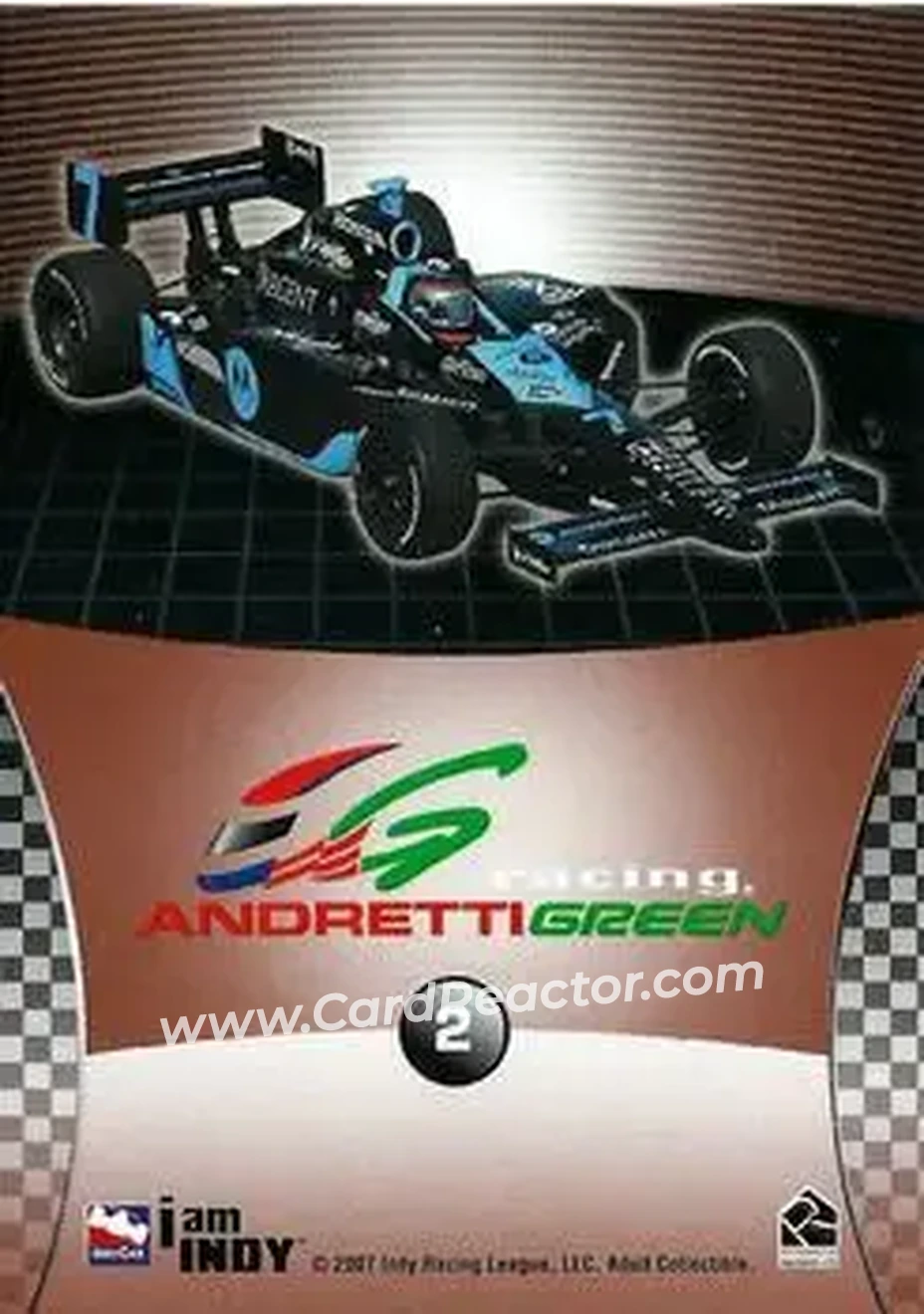 2007 Rittenhouse IRL #2 - Danica Patrick - Andretti Green Racing - Back