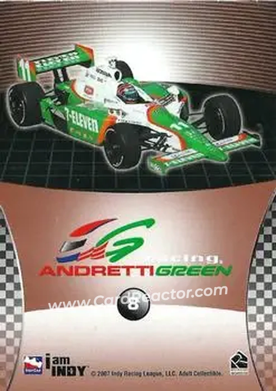 2007 Rittenhouse IRL #8 - Tony Kanaan - Andretti Green Racing - Back