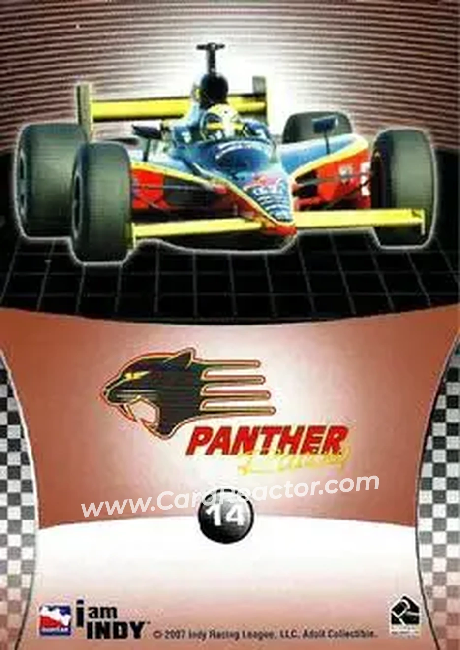 2007 Rittenhouse IRL #14 - Vitor Meira - Panther Racing - Back
