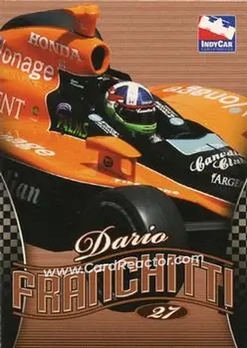 2007 Rittenhouse IRL #23 - Dario Franchitti - Andretti Green Racing - Front 2007 Rittenhouse IRL #23 - Dario Franchitti - Andretti Green Racing - Front