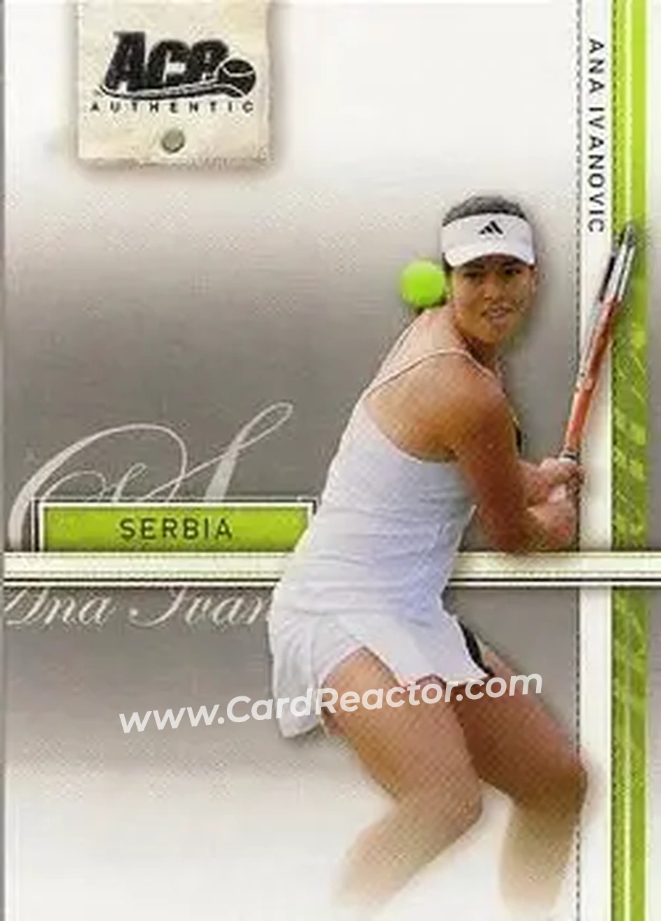 2007 Ace Authentic Straight Sets #3 - Ana Ivanovic - Front