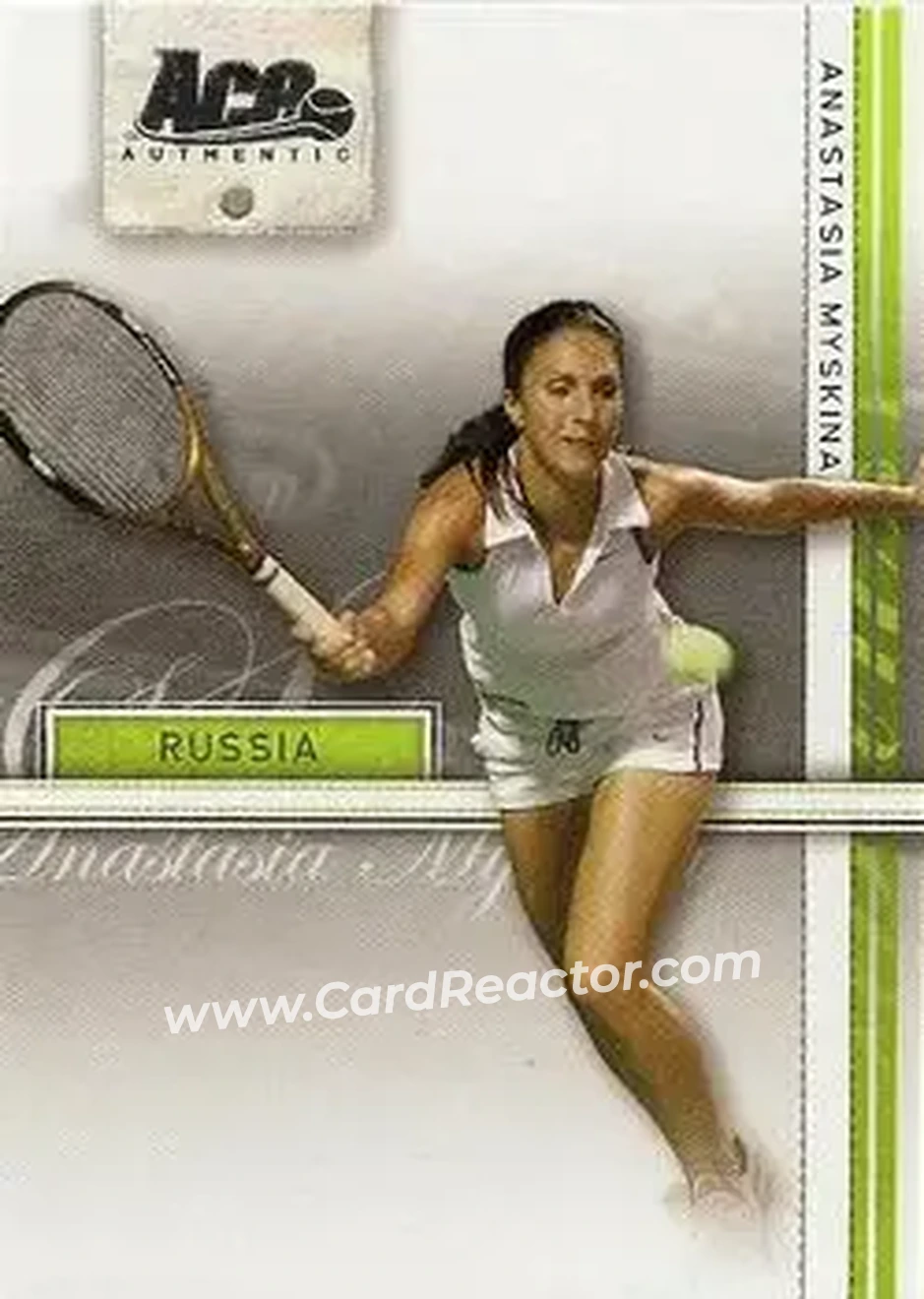 2007 Ace Authentic Straight Sets #4 - Anastasia Myskina